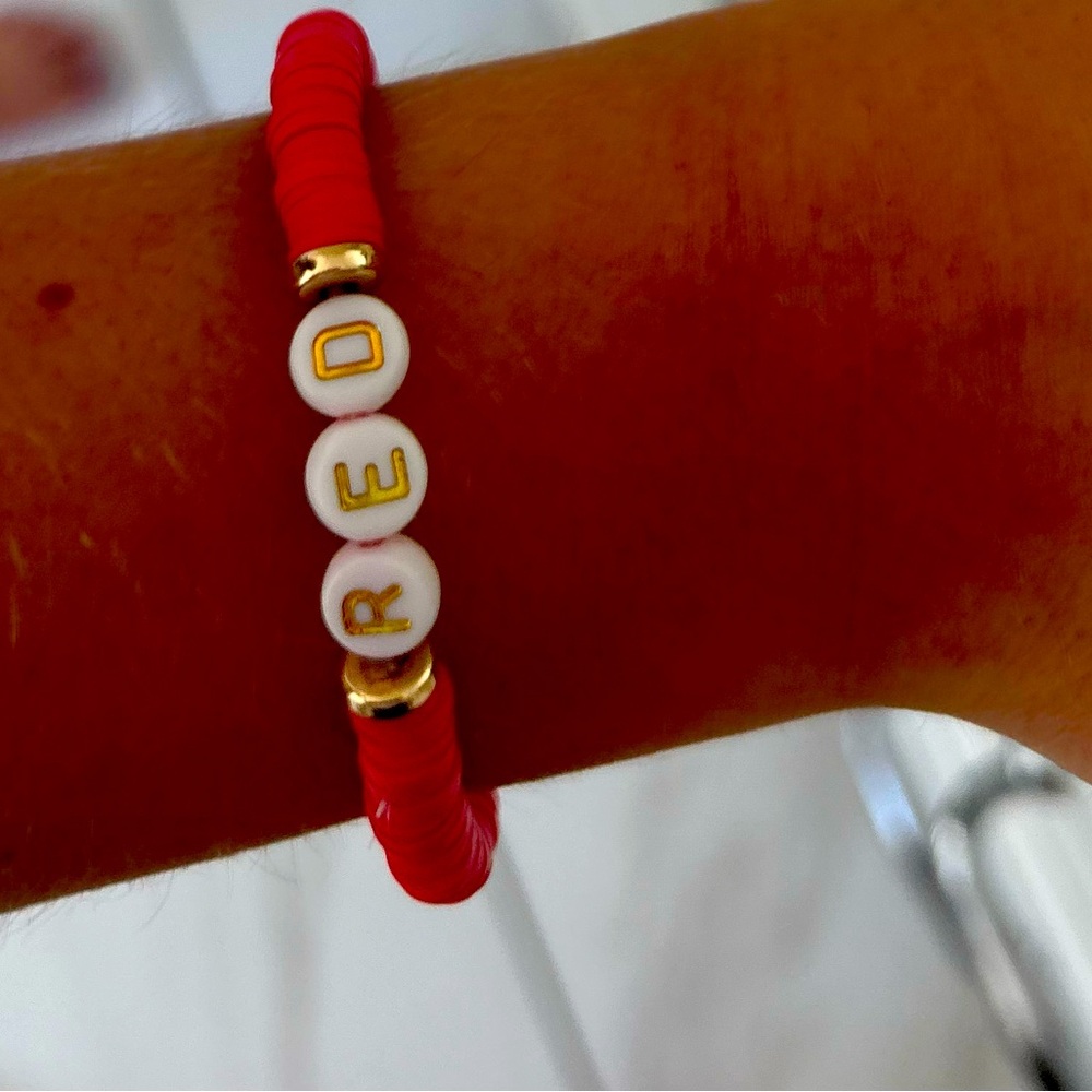 Taylor Swift RED bracelet, any size , inventory and custom made any color style